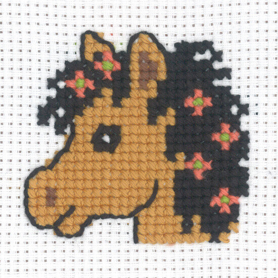 Embroidery Kit Horse Head 8 x 8 cm / 3.15 x 3.15 in