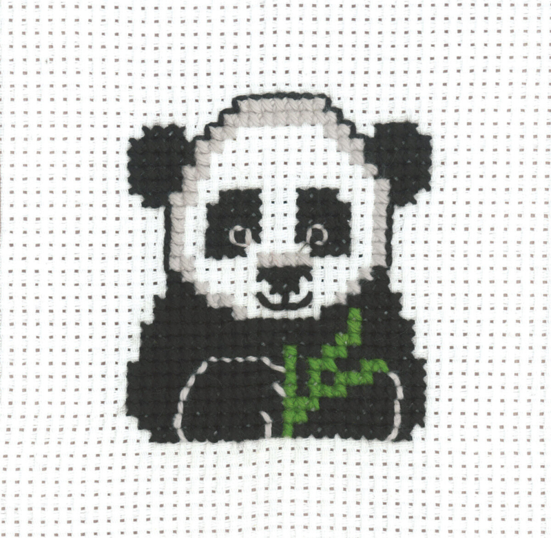 Embroidery Kit MFK Panda 8 x 8 cm / 3 x 3 in