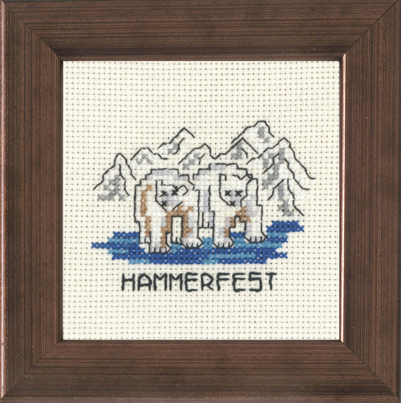 Embroidery Kit Hammerfest 10 x 10 cm / 3.94 x 3.94 in R5370