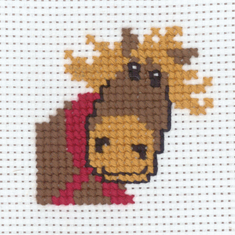 Embroidery Kit Horse 8 x 8 cm / 3.15 x 3.15 in