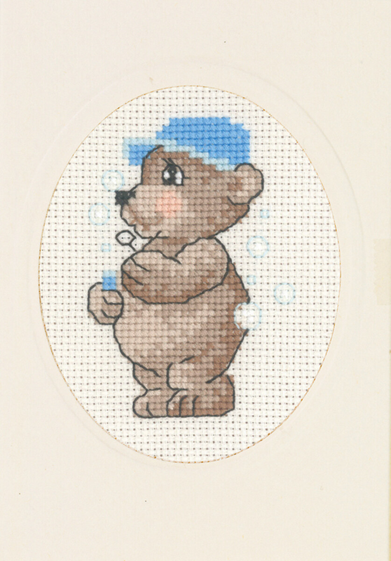 Embroidery Kit Bubble Teddy 9 x 13 cm / 4 x 5 in