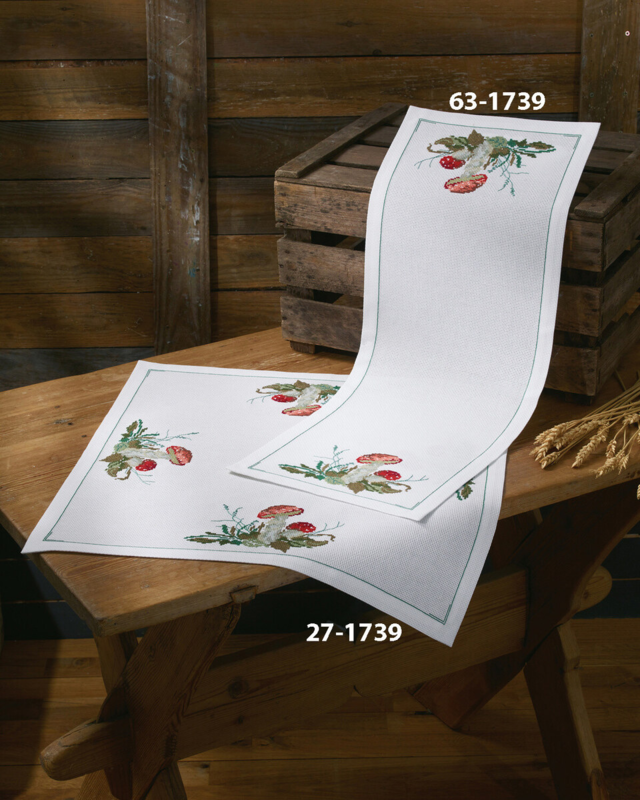 Embroidery Kit Fly Agaric 56 x 56 cm / 22.05 x 22.05 in