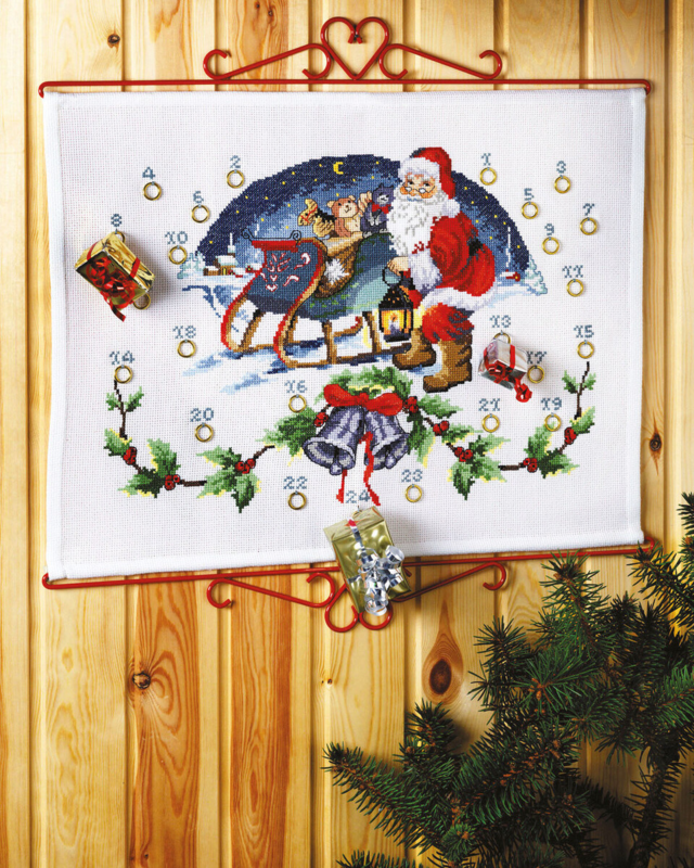 Embroidery Kit Santa Claus/sleigh 55x40 cm / 21.65x15.75 in B5125/55x2