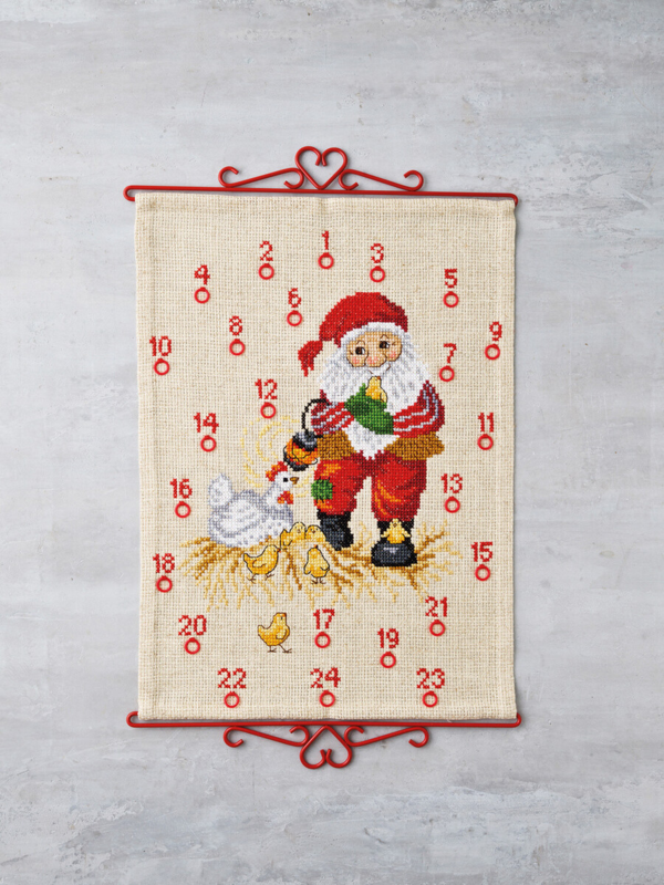 Embroidery Kit Santa Claus & Chickens 5125/38