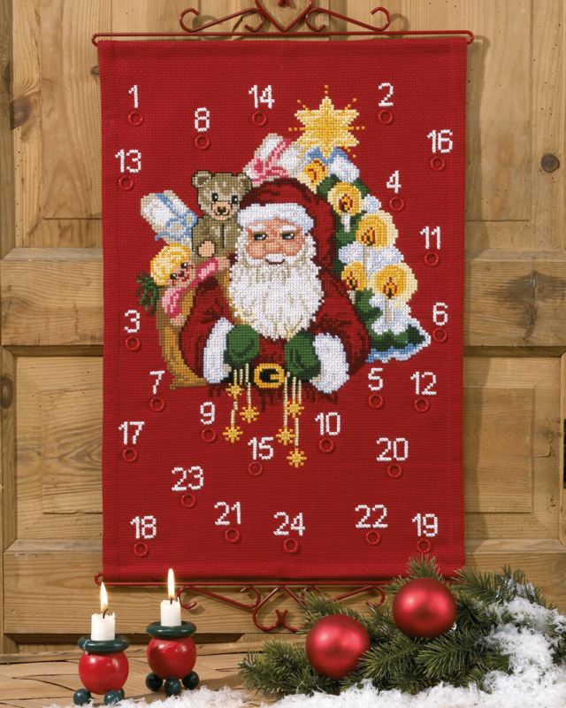Embroidery Kit Santa Claus with sack 60x40 cm / 23.62x15.75 in 5125/40