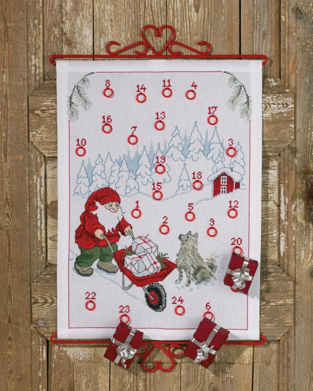 Embroidery Kit Santa Claus with sled B5125/32 32 x 43 cm / 12.6 x 16.93 in