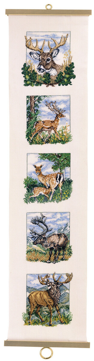Embroidery Kit Bell Jar Deer 20 x 84 cm / 7.87 x 33.07 in 5159/20
