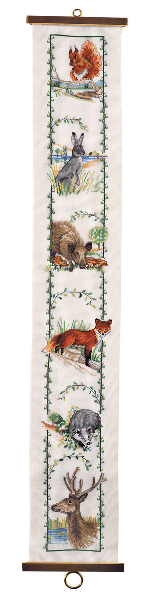 Embroidery Kit Forest Animals 16 x 97 cm / 6.30 x 38.19 in B5159/16