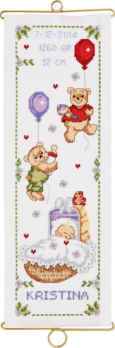 Embroidery Kit Kristina baptism M/5188/14 14 x 40 cm / 6 x 16 in