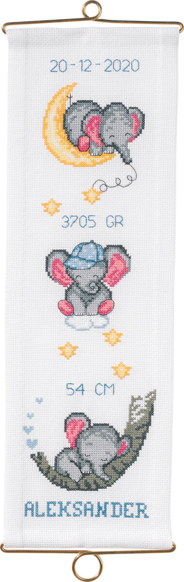 Embroidery Kit Christening Aleksander w/5188/14 14cm / 5.51in x 44cm / 17.32in