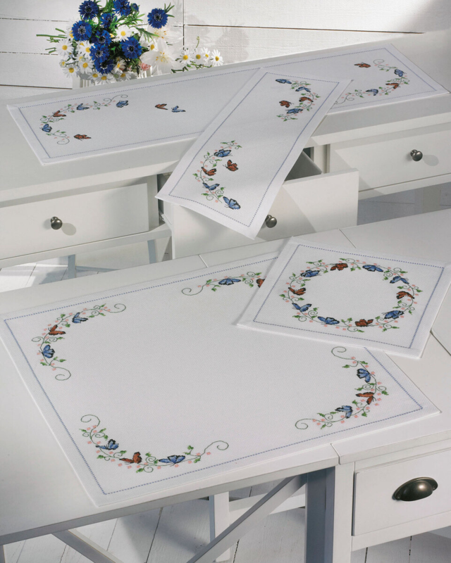 Embroidery Kit Butterflies 23 x 67 cm / 9 x 26 in