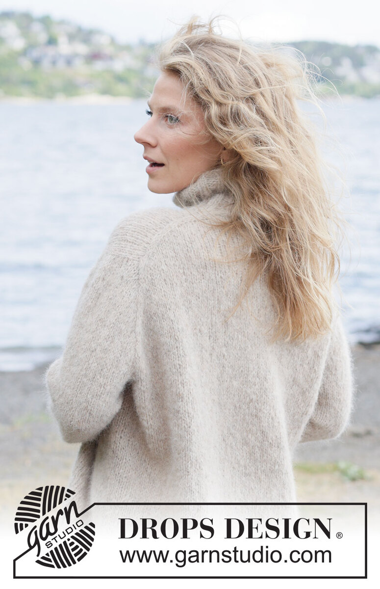 262-24 Frosted Oats Sweater by DROPS Design