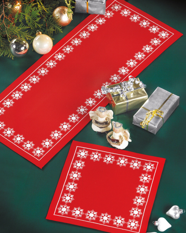 Embroidery Kit Snowflakes 26 x 64 cm / 10 x 25 in