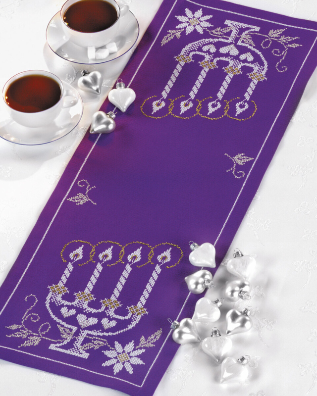 Embroidery Kit Candlestick 26 x 72 cm / 10.24 x 28.35 in