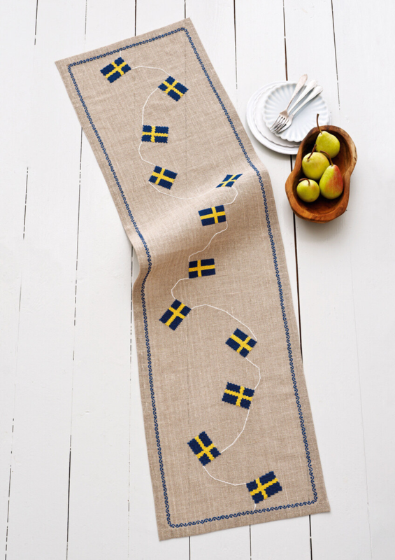 Embroidery Kit Swedish Flag 33 x 116 cm / 12.99 x 45.67 in