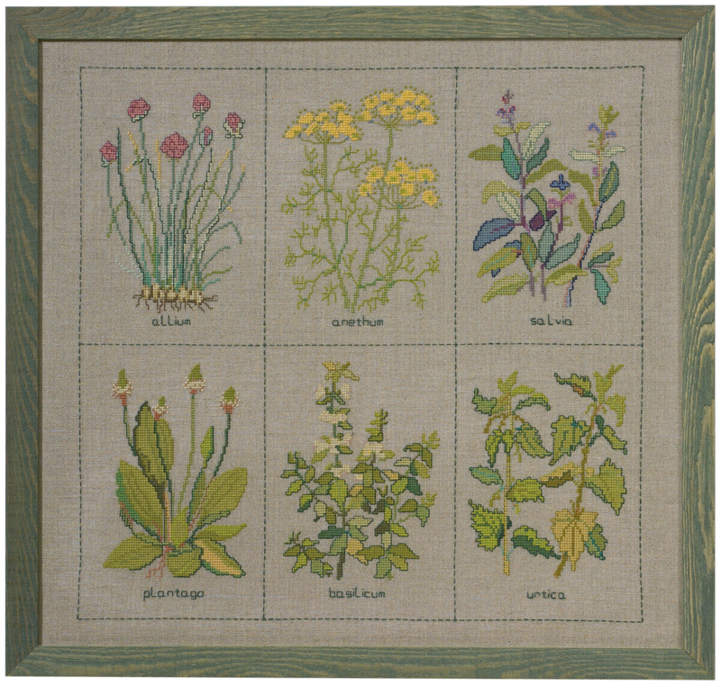 Embroidery Kit Spice Plants 52 x 49 cm / 20.47 x 19.29 in