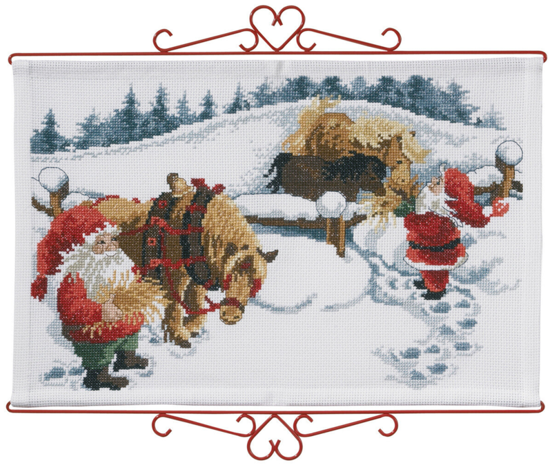 Embroidery Kit Horse Carriage B 5125/60 60 x 38 cm / 23.62 x 14.96 in