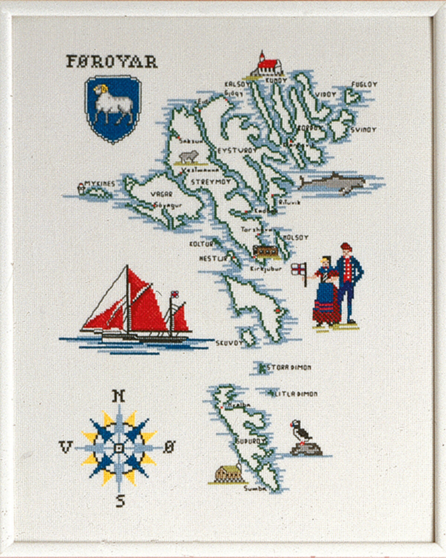 Embroidery Kit Faroe Islands 37 x 46 cm / 14.57 x 18.11 in