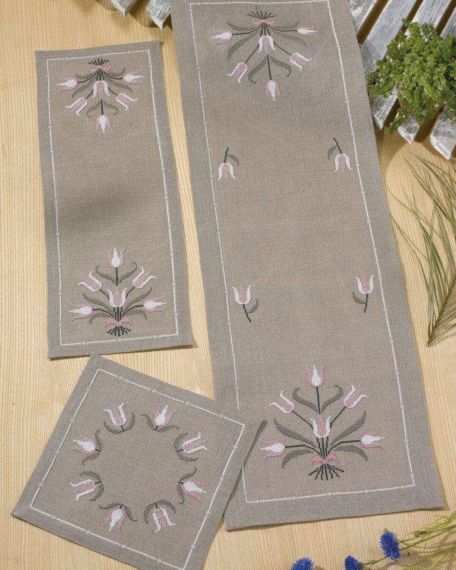 Embroidery Kit Tulips 32 x 98 cm / 12.60 x 38.58 in