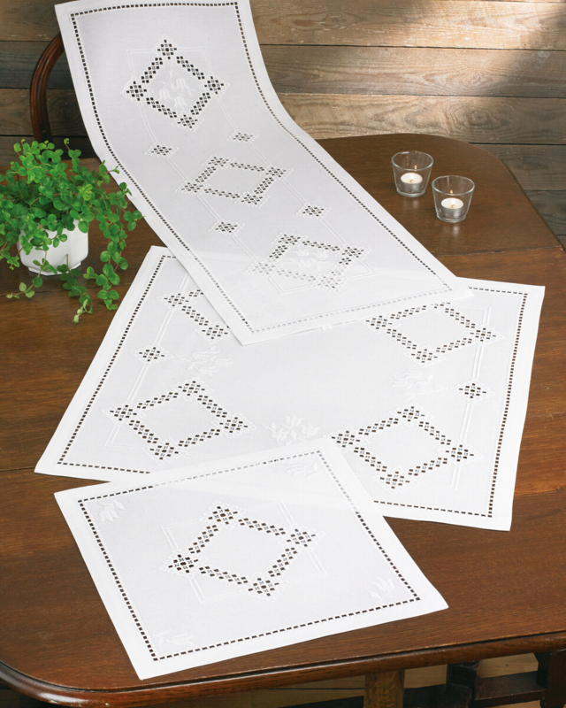 Embroidery Kit Hardanger 40 x 106 cm / 15.75 x 41.73 in