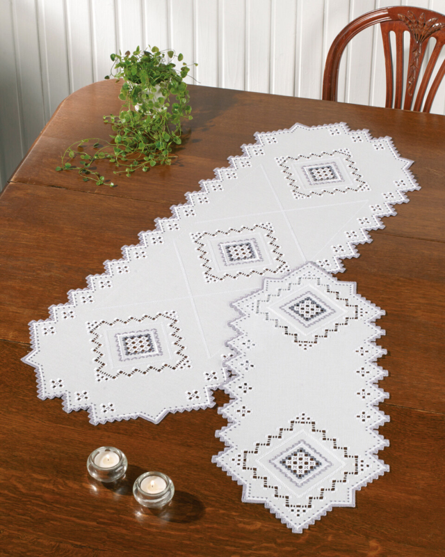 Embroidery Kit Gray Hardanger 39 x 105 cm / 15 x 41 in