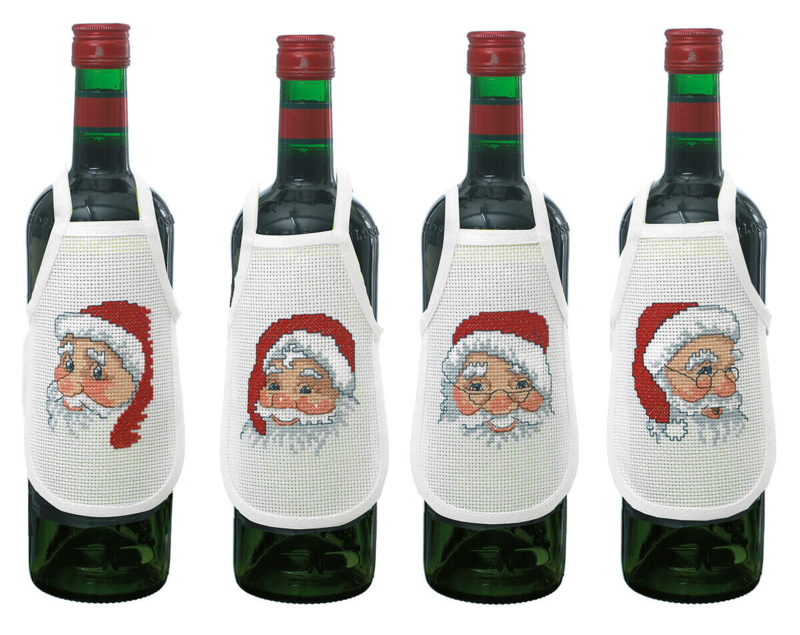 Embroidery Kit 4 Elf Heads 10 x 15 cm / 3.94 x 5.91 in