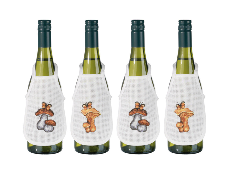 Embroidery Kit Mushrooms 0330B x 4 10 x 15 cm/4 x 6 in