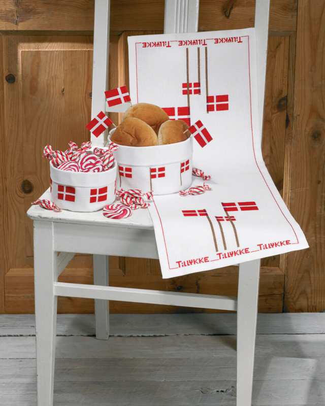 Embroidery Kit Small Basket Flag 13 Ø/dia. 5.12 in