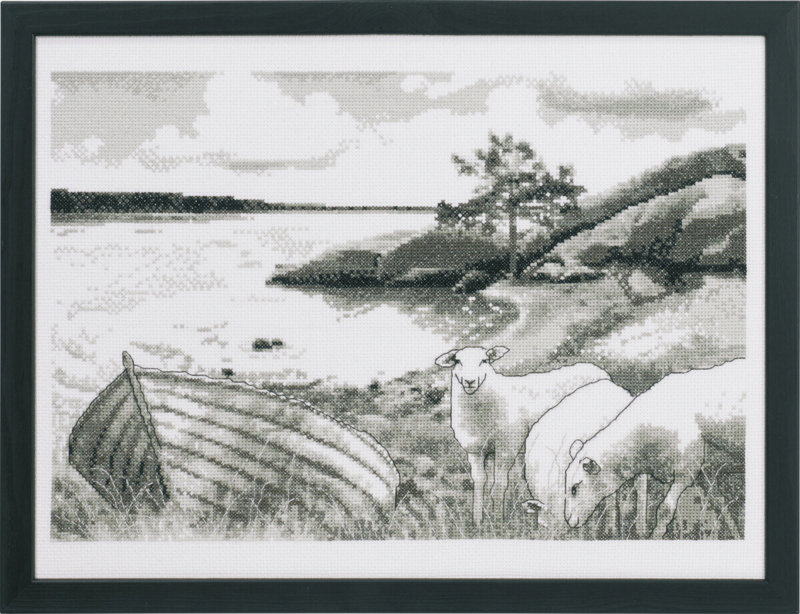 Embroidery Kit By the Sea 40 x 30 cm / 15.75 x 11.81 in