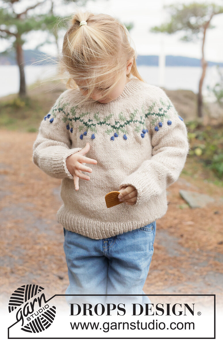 50-4 Blue Holly Sweater by DROPS Design