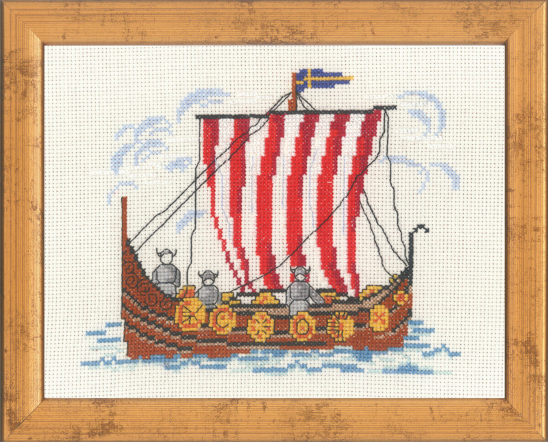 Embroidery Kit Viking Ship Swedish 535 221 x 26 cm / 87.01 x 10.24 in