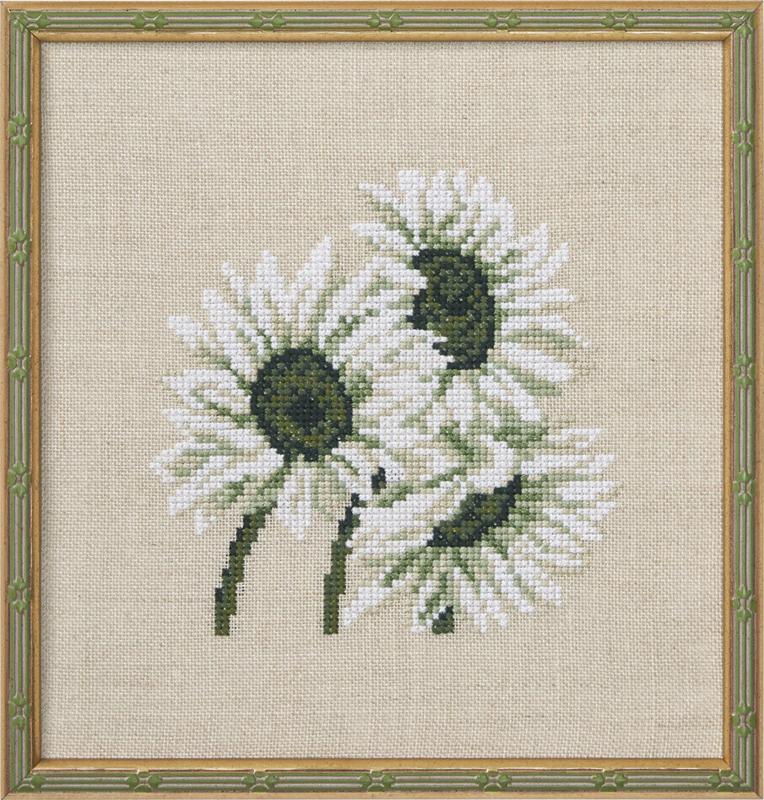 Embroidery Kit Sunflower 18 x 19 cm / 7.09 x 7.48 in
