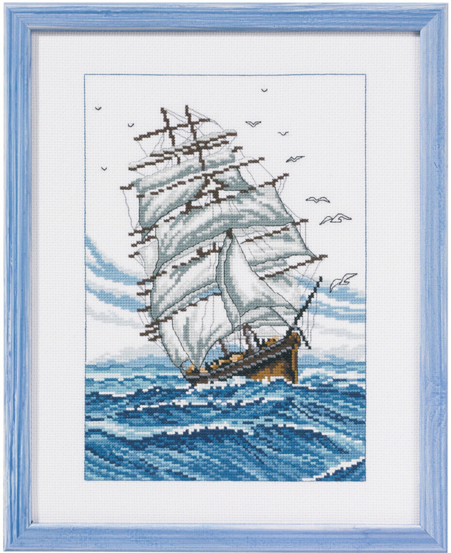 Embroidery Kit Schooner R5392 26 x 33 cm / 10.24 x 12.99 in