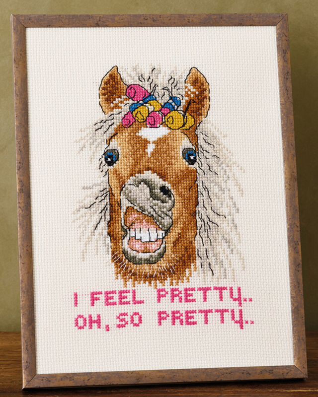 Embroidery Kit I feel pretty R5799 18 x 24 cm / 7 x 9 in