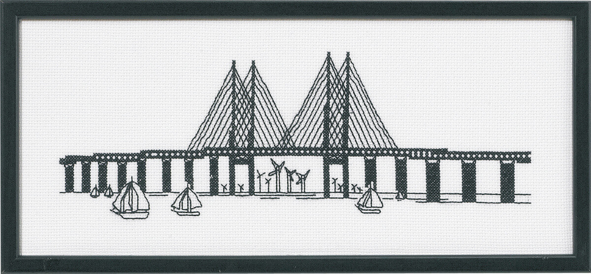 Embroidery Kit Øresunds Bridge 5496 36x15 cm / 14x6 in