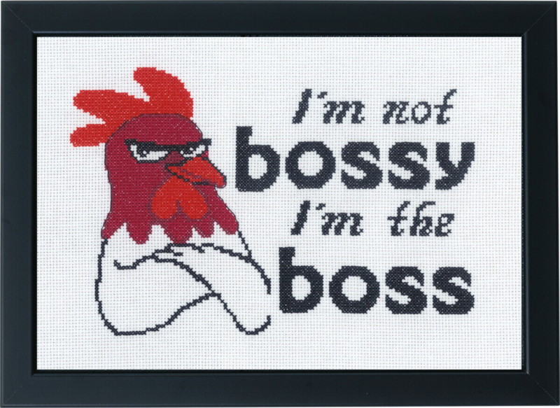 Embroidery Kit I'm not bossy 29 x 20 cm / 11.42 x 7.87 in