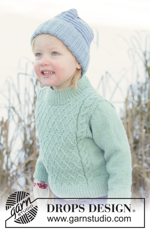 50-16 Chilly Charm Sweater by DROPS Design
