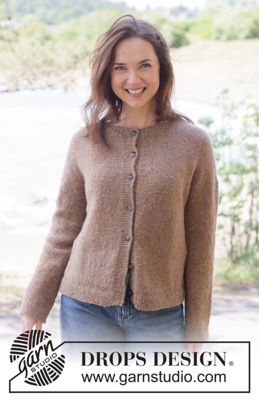 262-22 Caramel Haze Cardigan by DROPS Design