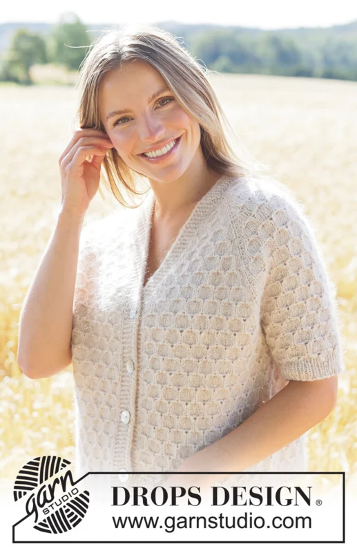 268-4 Perfectly Bee Cardigan by DROPS Design