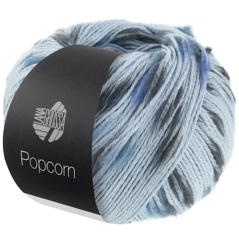 Lana Grossa Popcorn 06 Light blue/petrol/graphite