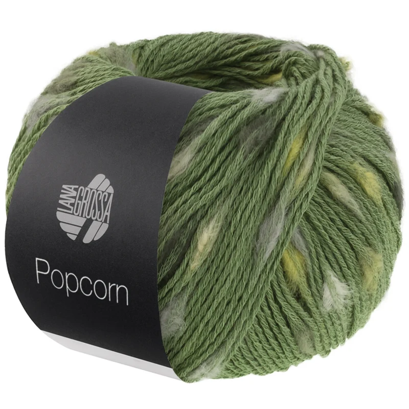 Lana Grossa Popcorn 15 Green/off-white/beige/pistachio/dark grey