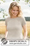 268-8 Almond Petal Top by DROPS Design