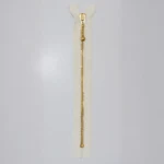 YKK Fixed Zipper, Brass, 4 mm 841 Ecru