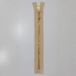 YKK Fixed Zipper, Brass, 4 mm 572 Sand
