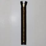 YKK Fixed Zipper, Brass, 4 mm 570 Brown