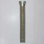 YKK Fixed Zipper, Brass, 4 mm 135 Medium grey