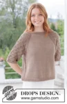 268-10 Tea Time Lace Sweater by DROPS Design