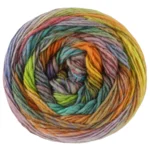 Lana Grossa Colorissimo 224 Heather/Pistachio/Spring green/Brown/Petrol/Yellow/Orange/Blue/Rust/Beige/Plum
