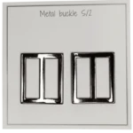 Go Handmade Metal Buckle 31 x 28 mm, Dark grey