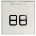 Go Handmade Metal Buckle 25 x 19 mm, Dark grey